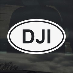 Djibouti DJI Oval Country Code Vinyl Decal Sticker for Car Window Laptop & Gifts