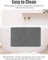 Extra Large Shower Mat, 35.4 x 59.1 Inch Non Slip Shower Mats for Inside