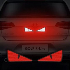 1X Red Big Eyes Car Sticker Wall Sticker Cartoon 3D Decal Sticker for Bike/ Car