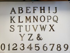Metal Letters and Numbers 2 inch long Roman Font price per letter*