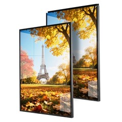Set of 2 Black 30×40 Front-Loading Poster Frames for Horizontal/Vertical Display