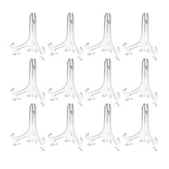 Super Z Outlet Plastic Easels 12 Pack Clear Easel Stands 8 Inches, clear