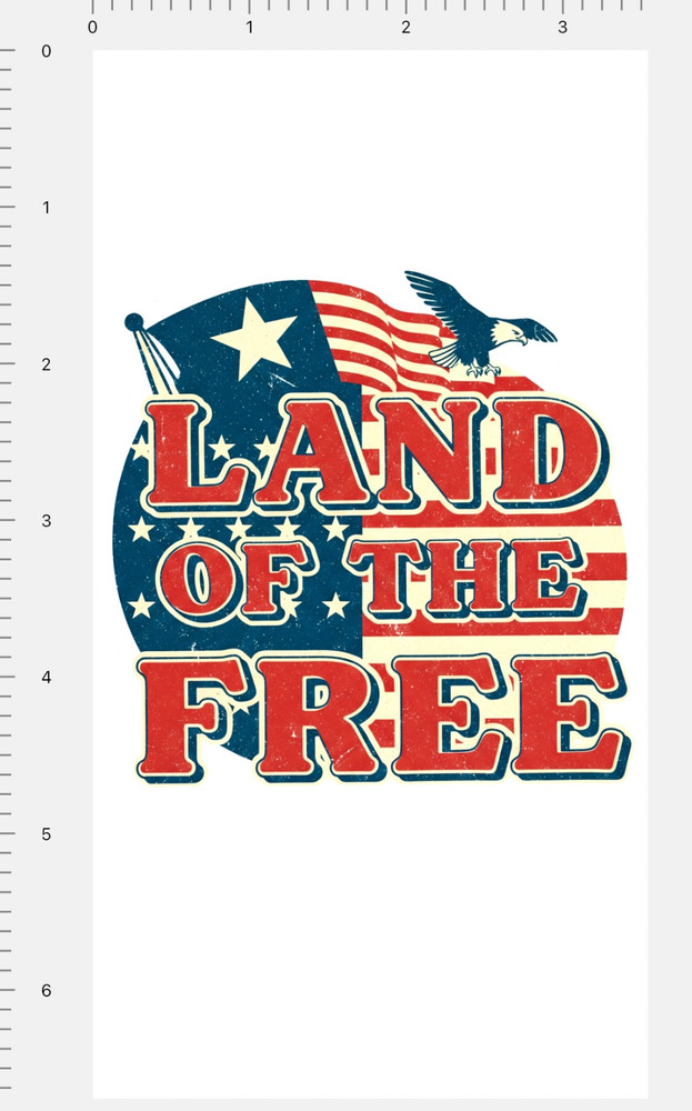 Land of the Free Custom Sticker 4″ x 7″ Sheet American Flag Bald Eagle US USA