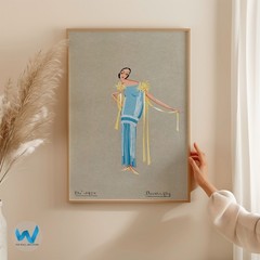 Elegant Art Deco fashion wall mural. Stylish home decor. Art Deco vintage.