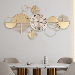 Large Luxury Gold Wall Clock Nordic Style Metal Clocks Home Living Room Decor US