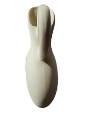 Studio Pottery Flat Urn Pitcher Vase Glazed Interior Cream 8x11in Leave Or Paint