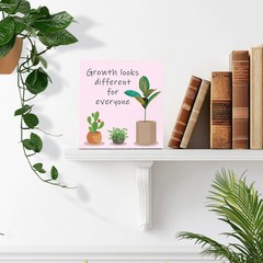 Pink Inspirational Wood Block Sign,Growth Looks Different for Everyone