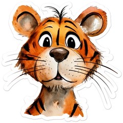 Cute Tiger – Vinyl Decal Sticker – Car Window Laptop – ebn12295