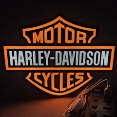 Harley Davidson Wall Sign Night Light – LED USB Powered Lightbox Mancave Sign