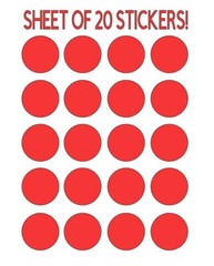 Polka dot stickers! Pick size and color! Permanent outdoor glossy vinyl decals.