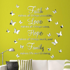 3D Acrylic Mirror Wall Decor Stickers Removable Butterfly Mirror Wall Stickers D