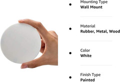 Strongest Door Knob Wall Shield, 4 PCS Large White round Door Stopper Wall Prote