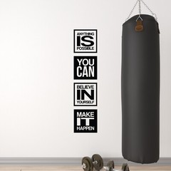 Set of 8 Motivational Wall Decal Sticker Quotes Inspirational Office Decor