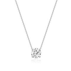 EAMTI 925 Sterling Silver Necklace for Women 0.5/0.8/1CT Round Cut Cubic Zirc…