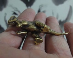 Vintage Style Solid Brass Dinosaur Statue Figurine Home Ornament Toy