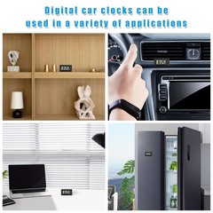 Suvnie Car Dashboard Digital Clock, Mini Portable Digital Vehicle Electronic …