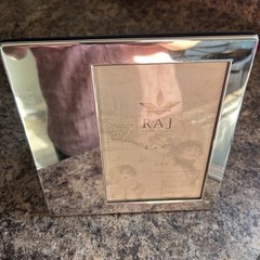 RAJ Collection 4 x 6 Silver Plated Picture Frame NIB + FAST Shipping!