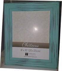 Fashionable Full Distressed Aqua Color Picture/Foto Frame 8 x 10 In