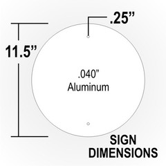 DO NOT ENTER SIGN – 12″ ROUND ALUMINUM – Free Shipping !
