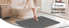 Extra Large Shower Mat, 35.4 x 59.1 Inch Non Slip Shower Mats for Inside