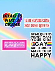 Drag Queen 4pc Sticker Pack