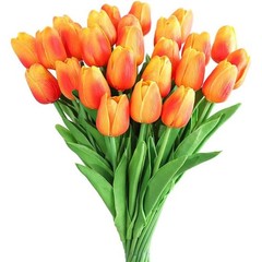 10Pcs Artificial Tulips Latex Fake Flower Bouquet Real Touch Wedding Party Decor