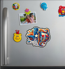 Dallas Texas Fridge Magnet or Laptop Sticker