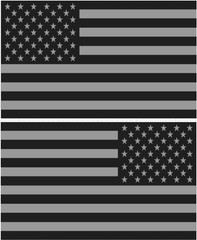 Sticker American Flag one forward and one reverse dark tint vinyl laminate USA