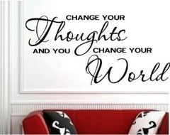 Change Your Thoughts Vinyl Wall Art Inspirational Quotes and Saying