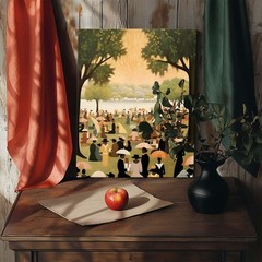 Juneteenth Celebration Canvas Wall Art: African American Retro Park Artwork