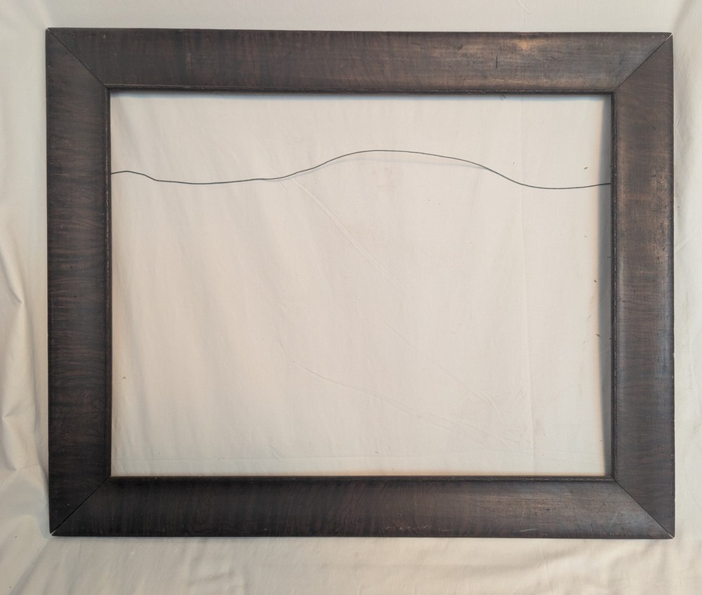 Vintage Large Dark Stained Solid Wood Picture Frame 26″ x 31.5″ Empty No Glass