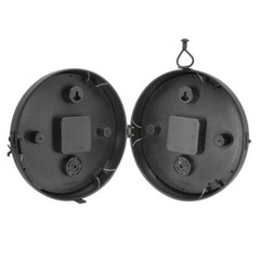 Hanging Clock 9-in. Indoor/ Outdoor Double-Sided Vintage Metal Frame Thermometer