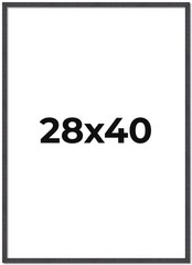 28×40 Frame Brown Picture Frame Modern Photo Frame UV Acrylic, Acid Free Backer