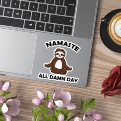 Namaste All Damn Day – Vinyl Decal Sticker – Car Window Laptop – ebn9290