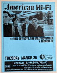 American Hi-Fi Live Band Concert The Quest Promo Flyer Poster 11 x 8.5