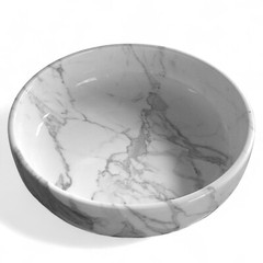 White Carrara Marble Bowl Home Decor Interior Design Ø 30Cm H 8Cm