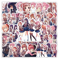 100Pcs Doki Doki Literature Club Game Stickers for Kids Water Bottle Waterproof