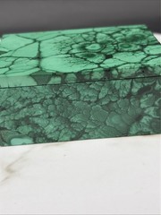 4″x3″x2″ Exquisite Malachite Jewelry Box Handmade Green Gemstone Storage Gifts