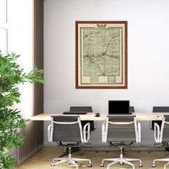Old Map of La Salle County, IL 1876 – Vintage Illinois Art