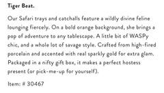Jonathan Adler – RECTANGULAR Tray – Safari – Porcelain