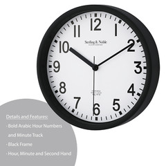 NEW 8.78″ Basic Indoor Analog Round Modern Wall Clock, Black (FAST SHIPPING)