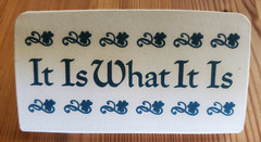 «It Is What It Is » Shamrocks Pottery Plaque – Handmade Mountain Meadows VT USA