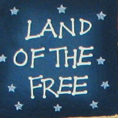 NWT Land of the Free Home of the Brave Wall Plaque with Hooks 12-1/4″ Square