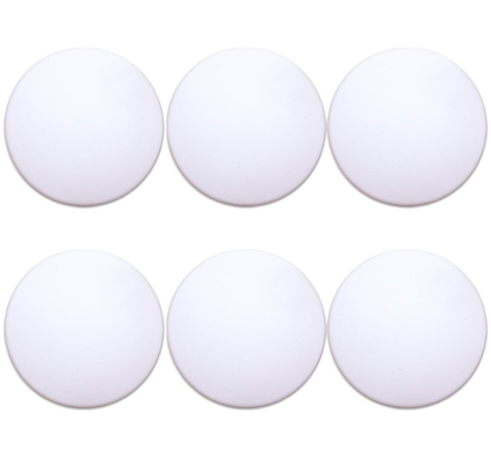 Door Stoppers (6 Pcs) Door Stops Wall Protector. 2″ White Silicone Door Bumpers