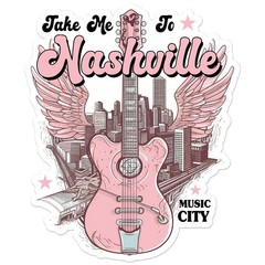 Nashville Guitar Music – Vinyl Decal Sticker – Car Window Laptop – ebn9385