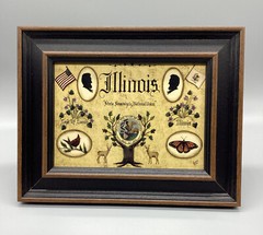 Crossroads Original Designs “Illinois” Framed Folk Art Prints