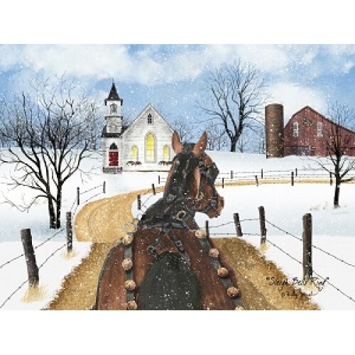 NEW Billy Jacobs «SLEIGH BELLS RING» 8″x10″ Canvas Print – Winter Snow