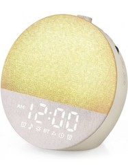 Sunrise Alarm Clock Wake Up Light White Noise Bluetooth Dimmable Khaki￼
