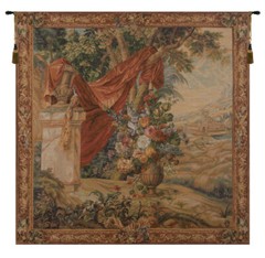 Bouquet Au Drape French Romantic Floral Still Life Woven Tapestry Wallhanging