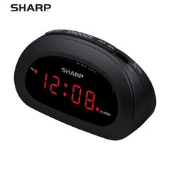 Small, SpaceSaving Digital Alarm Clock – Compact Bedside Clock with Large Red…